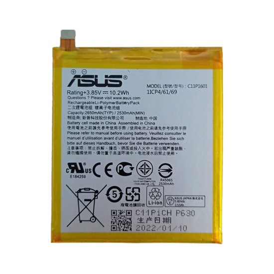 BATERÍA ASUS ZENFONE 3 ZE520KL/ZB501KL/C11P1601 2650MAH BATERÍA ASUS ZENFONE 3 ZE520KL/ZB501KL/C11P1601 2650MAH